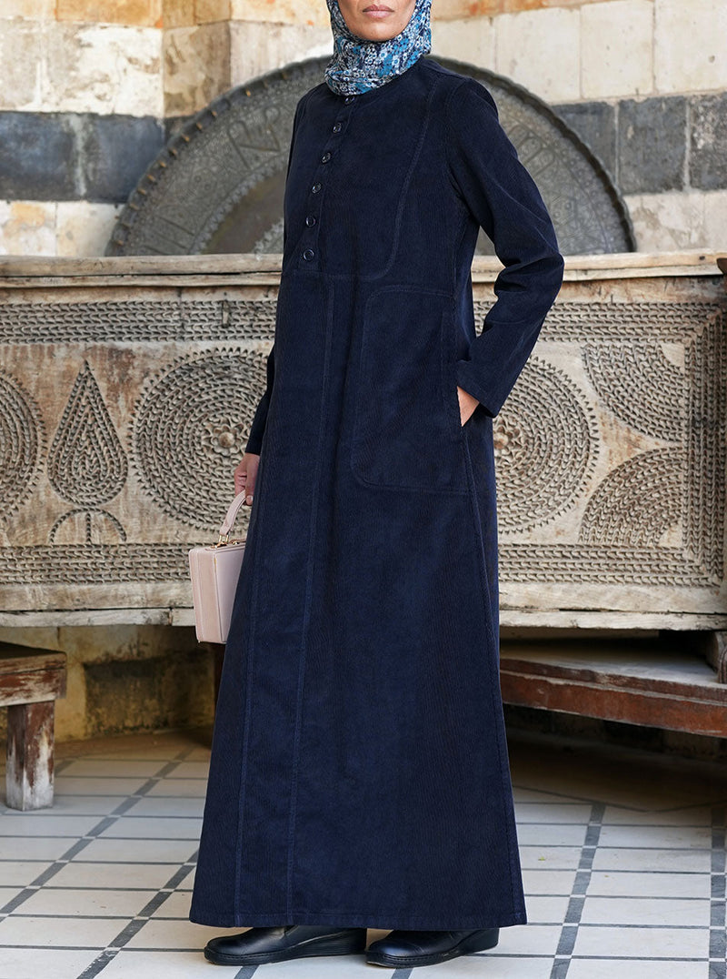 Thick Corduroy Maxi Dress