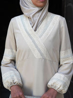 Crossover Lace and Sequin Abaya