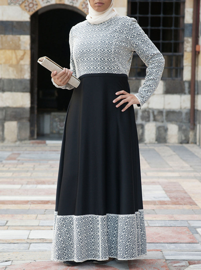 Nusayba Embroidered Abaya Gown