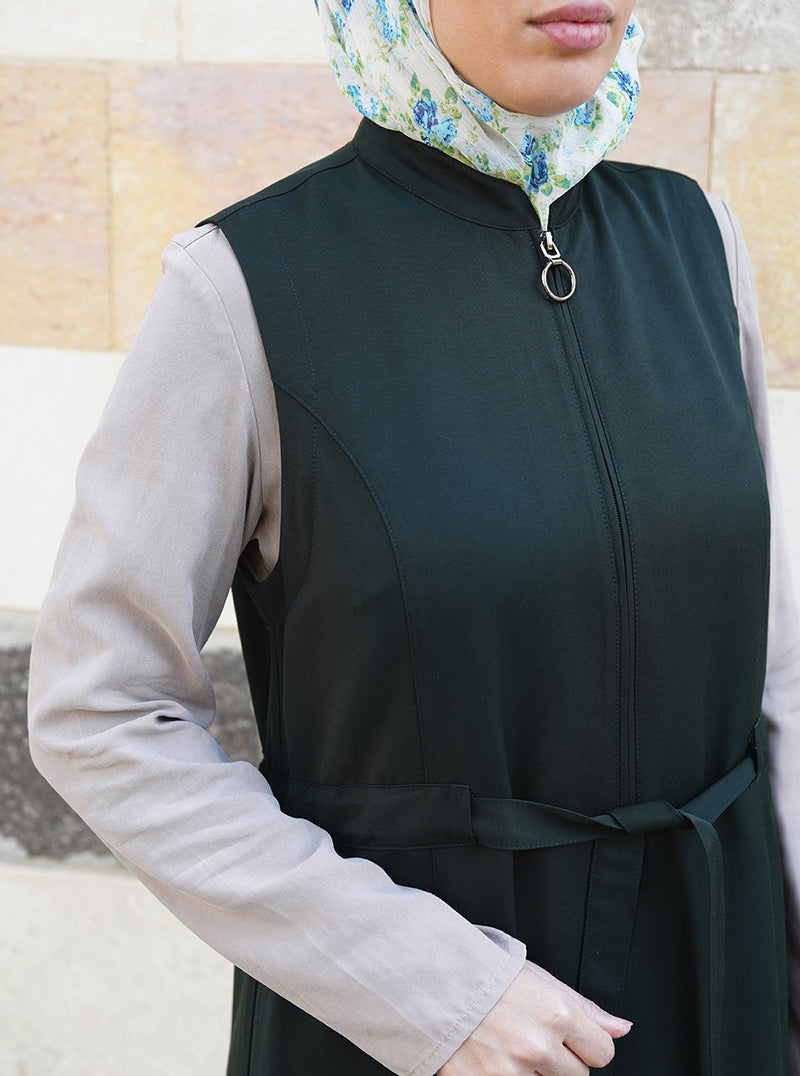 Sleeveless Belted Maxi Dress