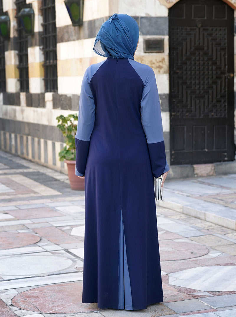 Tulip Sleeves Dual Color Abaya