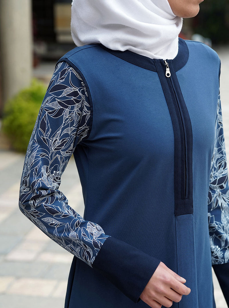 Urban Printed Sleeves Maxi Dress