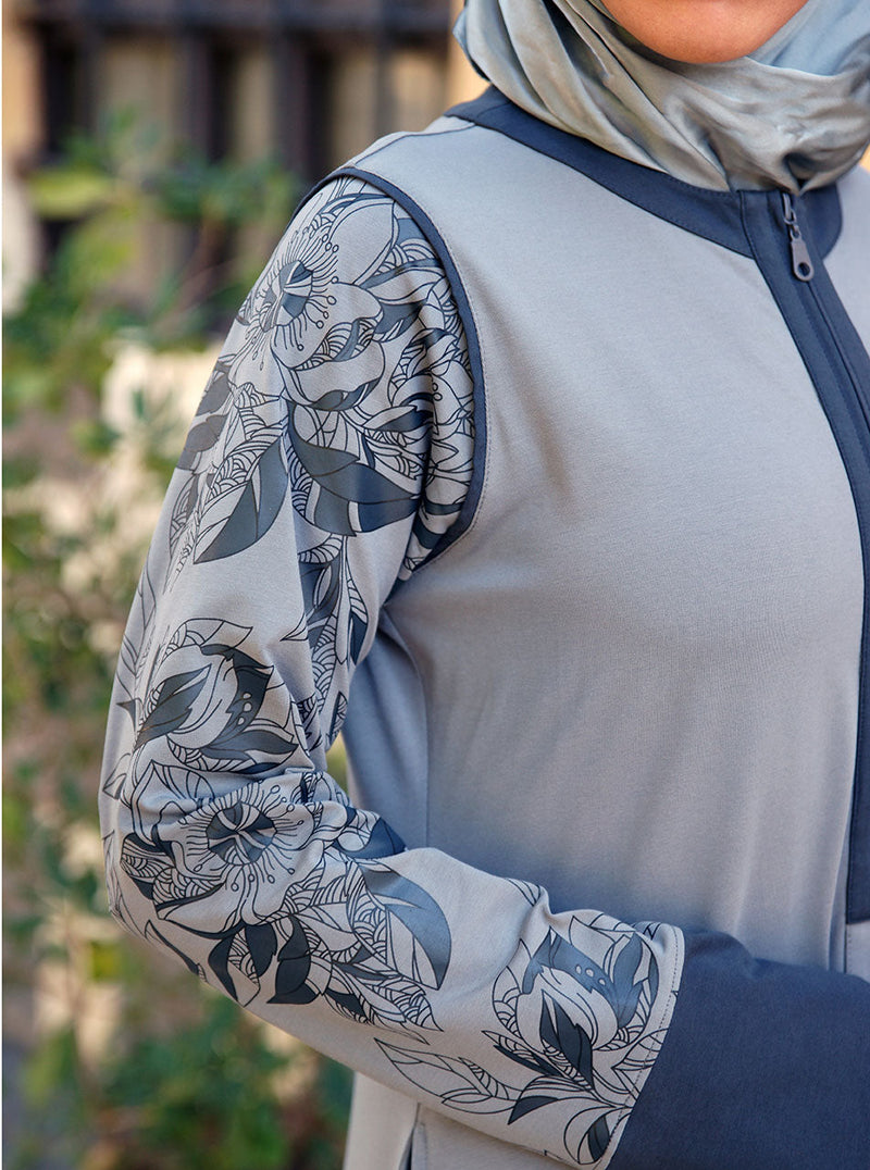 Urban Printed Sleeves Maxi Dress