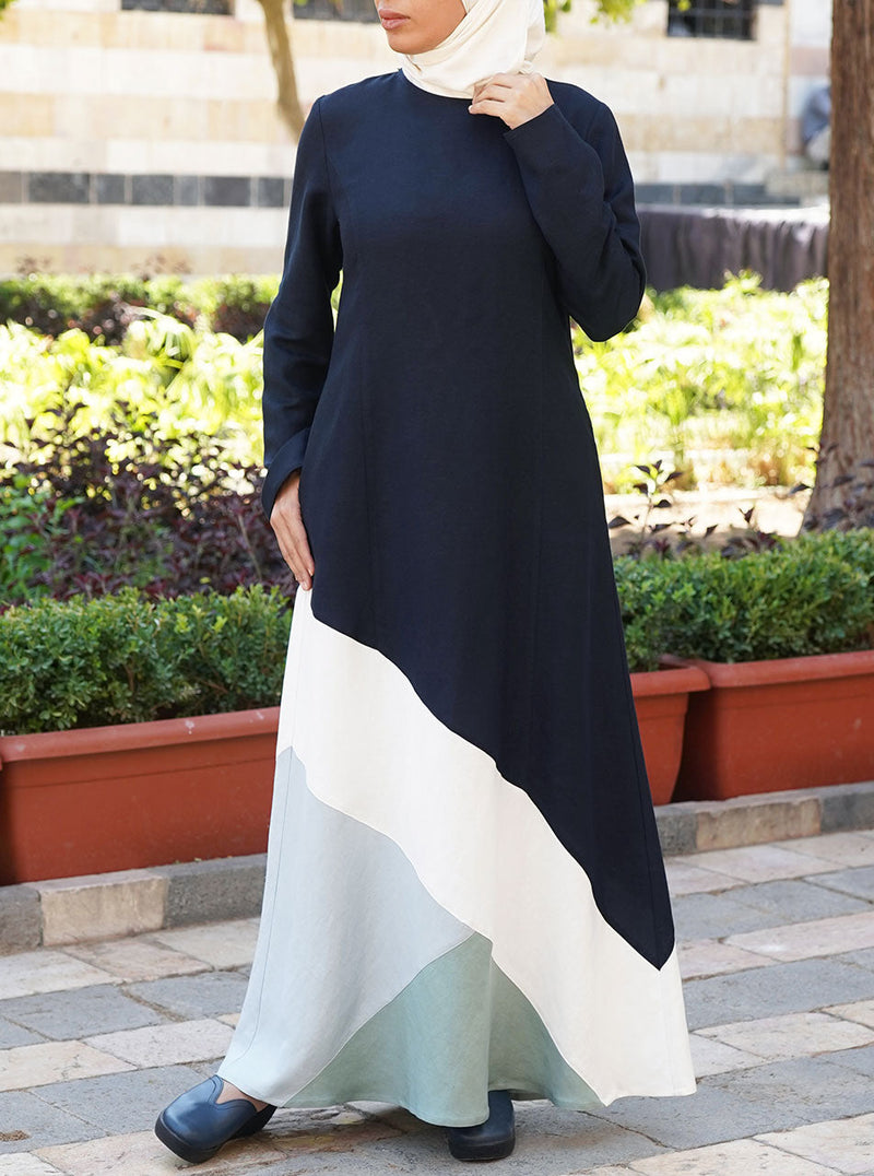 Multi-Color Linen Abaya