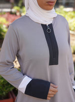 Colorblocked Jersey Maxi Dress