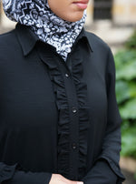 Ruffled Opening Abaya