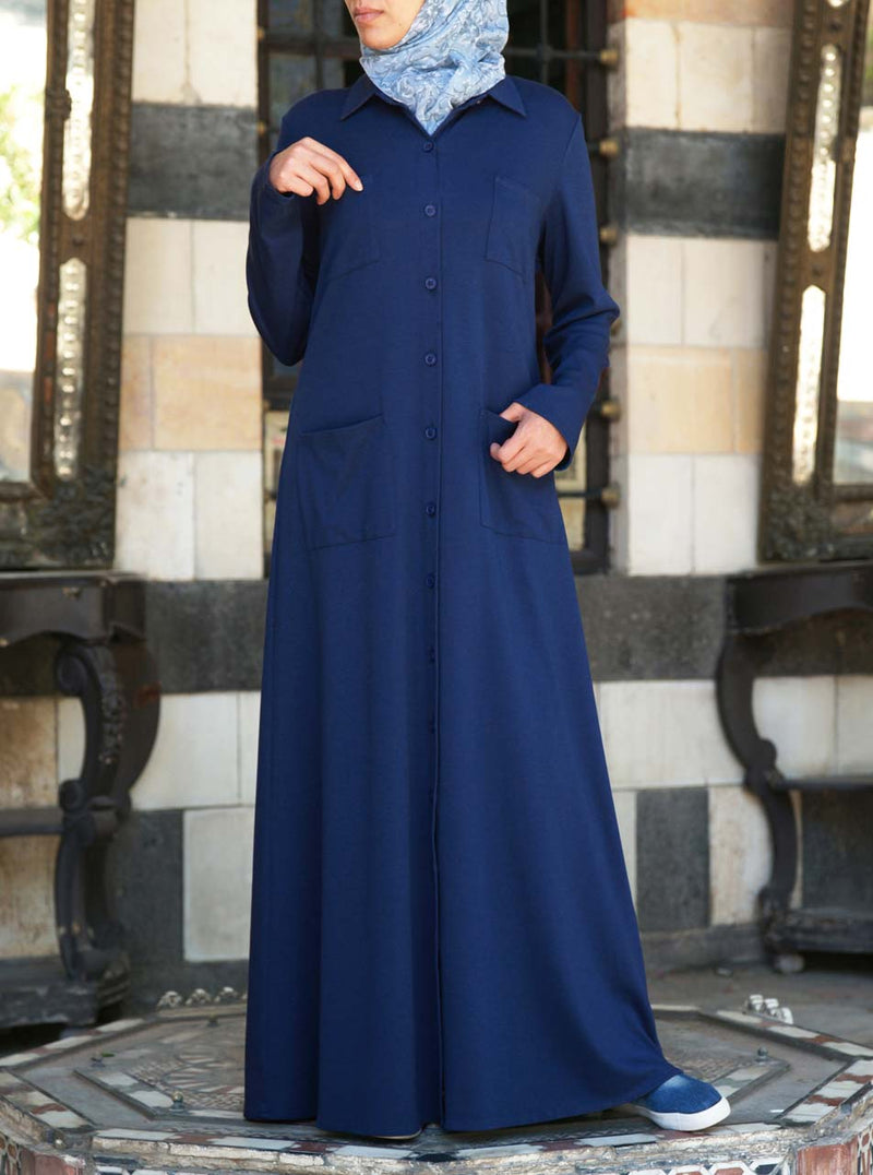 Jersey Pocketed Jilbab