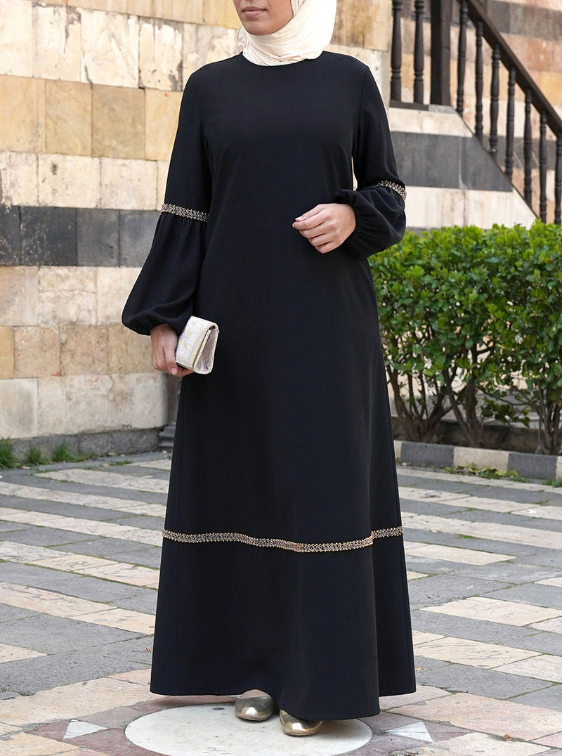 Sequined Classic Abaya
