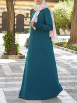 Gathered Sleeves Jersey Maxi Dress