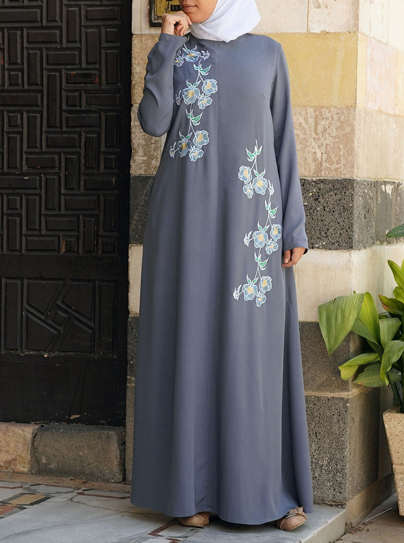 Zahra Embroidered Abaya Gown