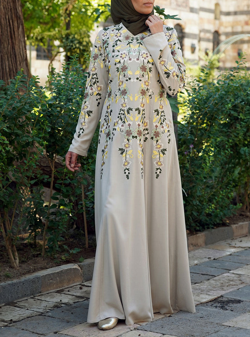 Ruqayya Embroidered Abaya Gown