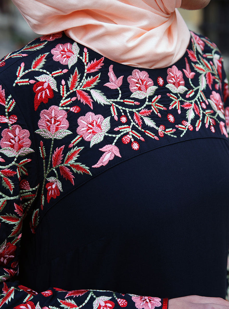 Rufaida Embroidered Abaya Gown