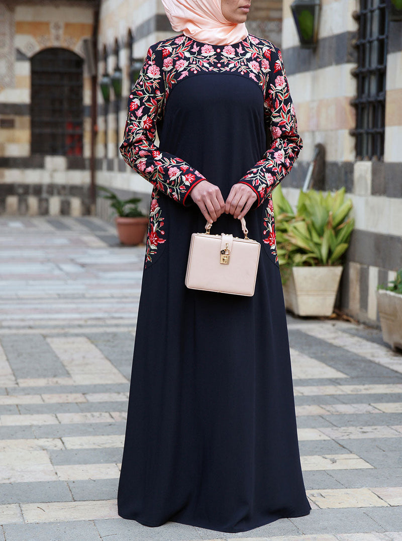 Rufaida Embroidered Abaya Gown