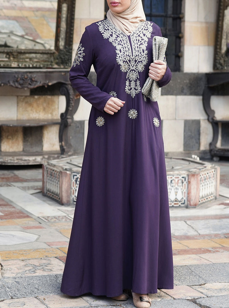 Asala Embroidered Abaya Gown