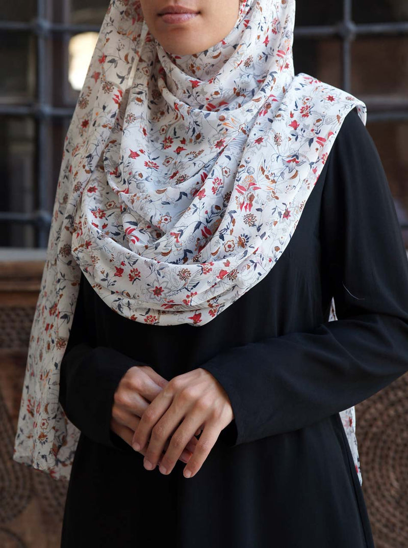 Dainty Floral Mix Georgette Hijab