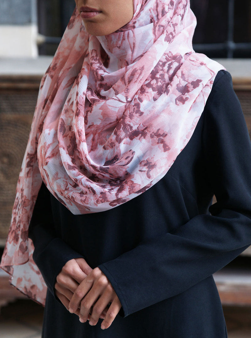 Abstract Pinks Chiffon Hijab