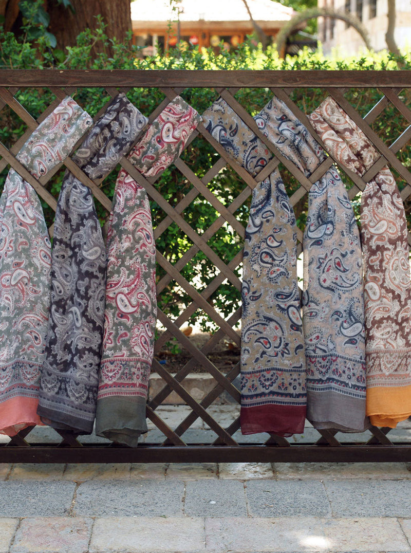 Paisley Print Bordered Hijab