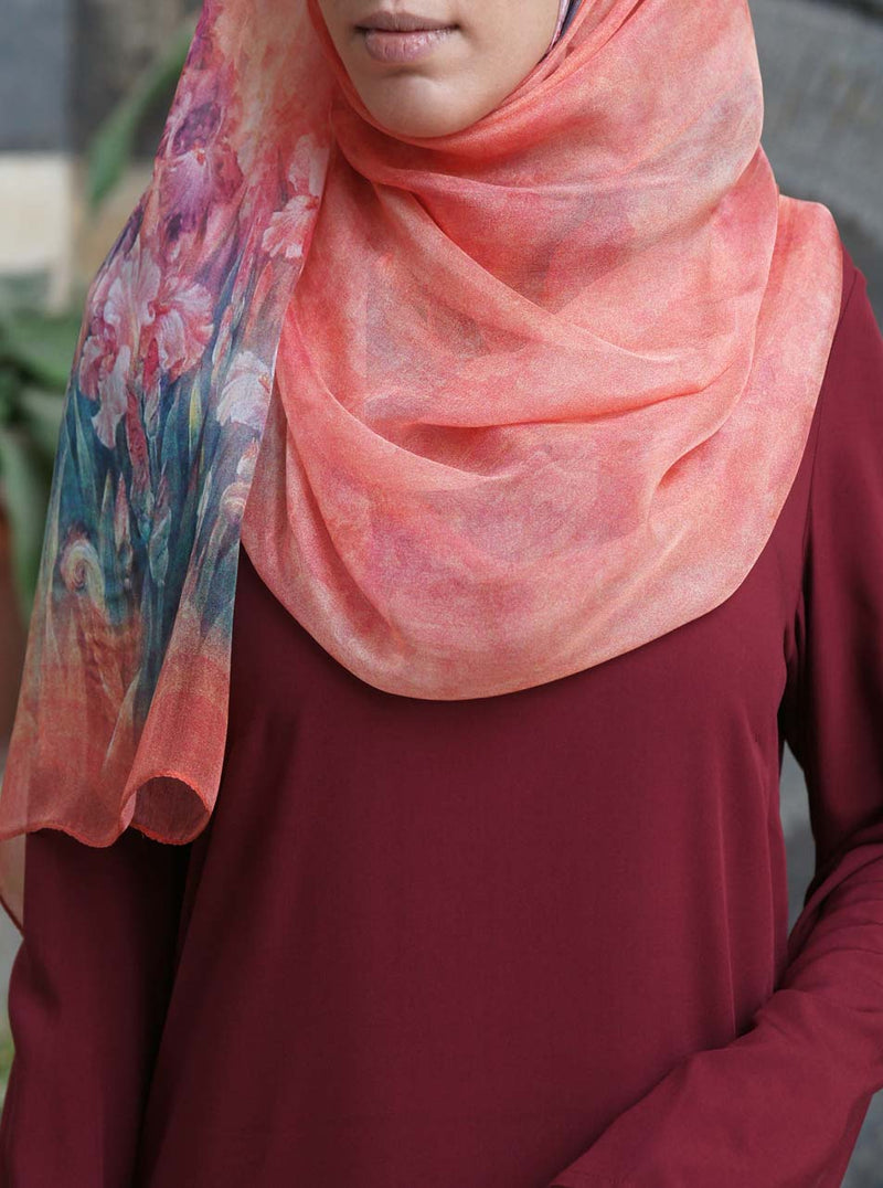 Flower Mirage Silk Hijab