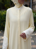 Lace Trim Abaya and Prayer Set