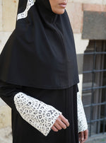Lace Trim Abaya and Prayer Set