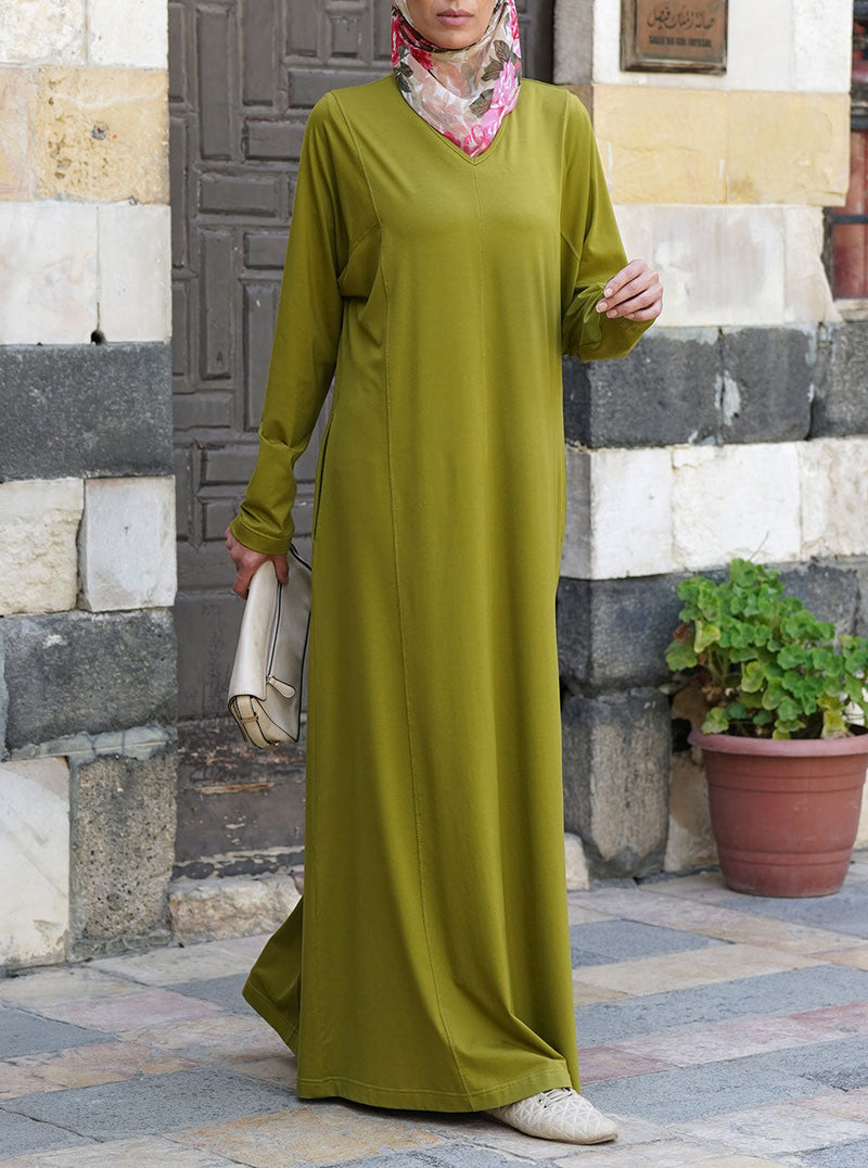 Loose Abaya with Narrowed Sleeves
