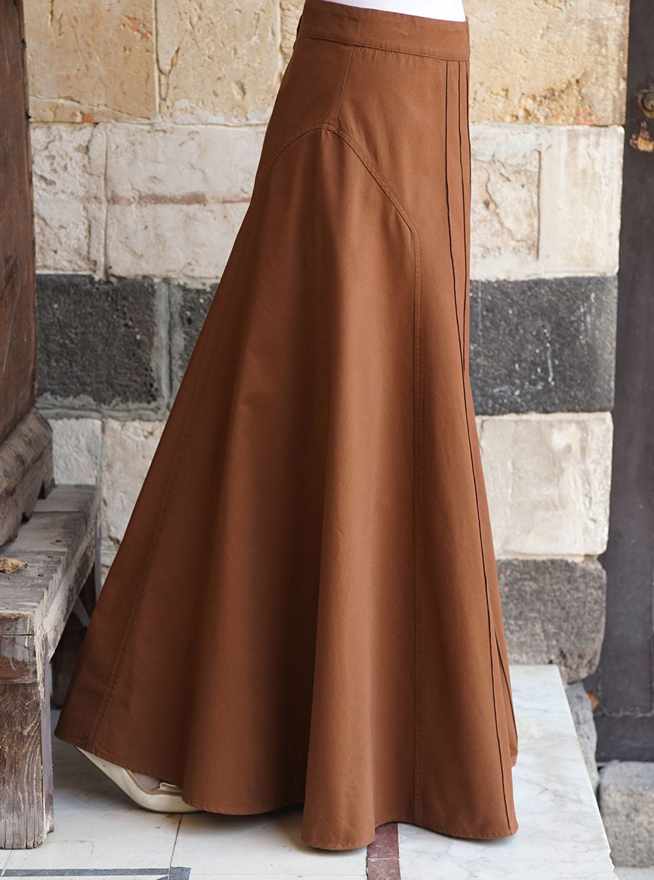 A line cotton outlet maxi skirt