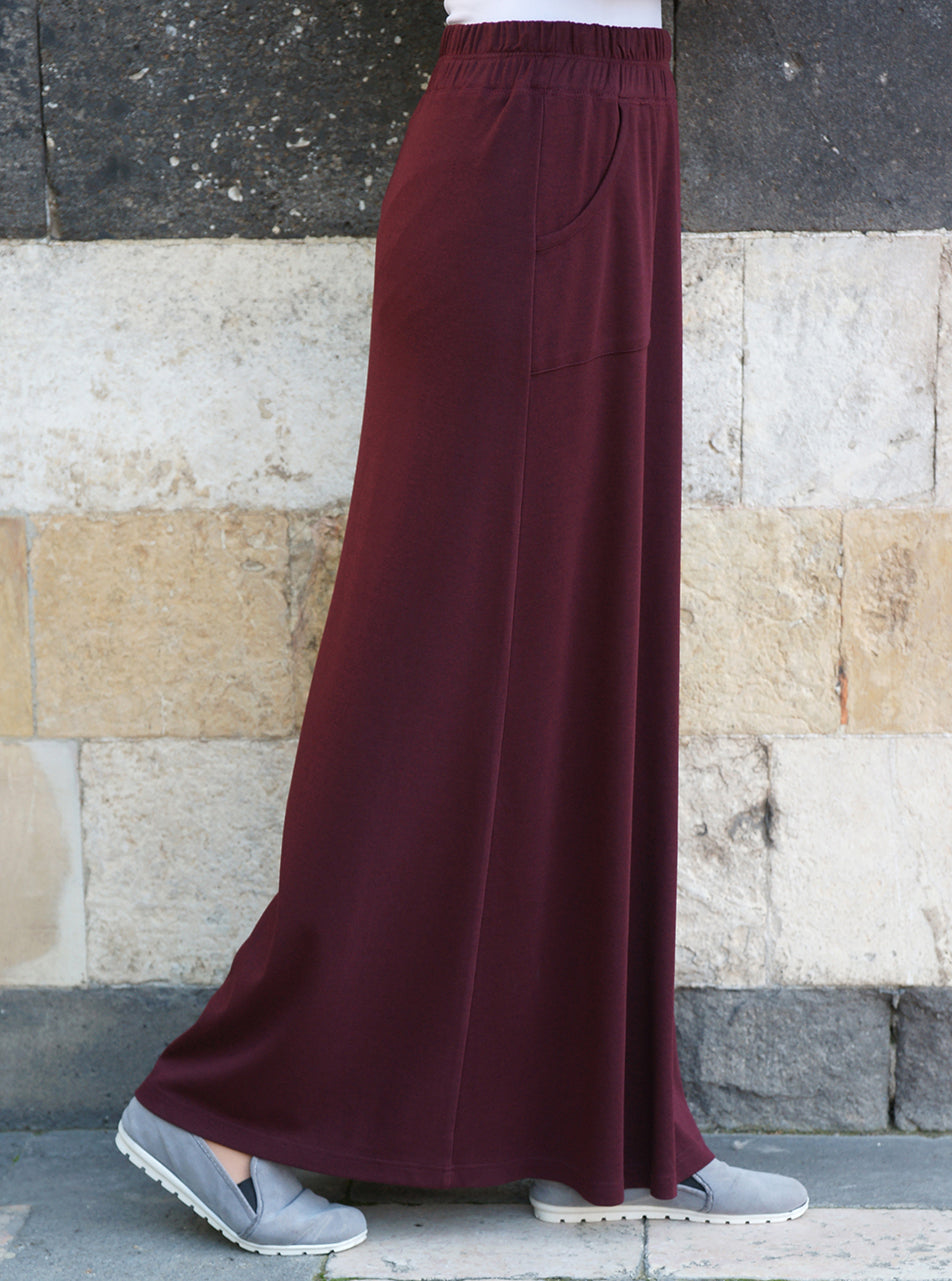 Maroon sales maxi skirt