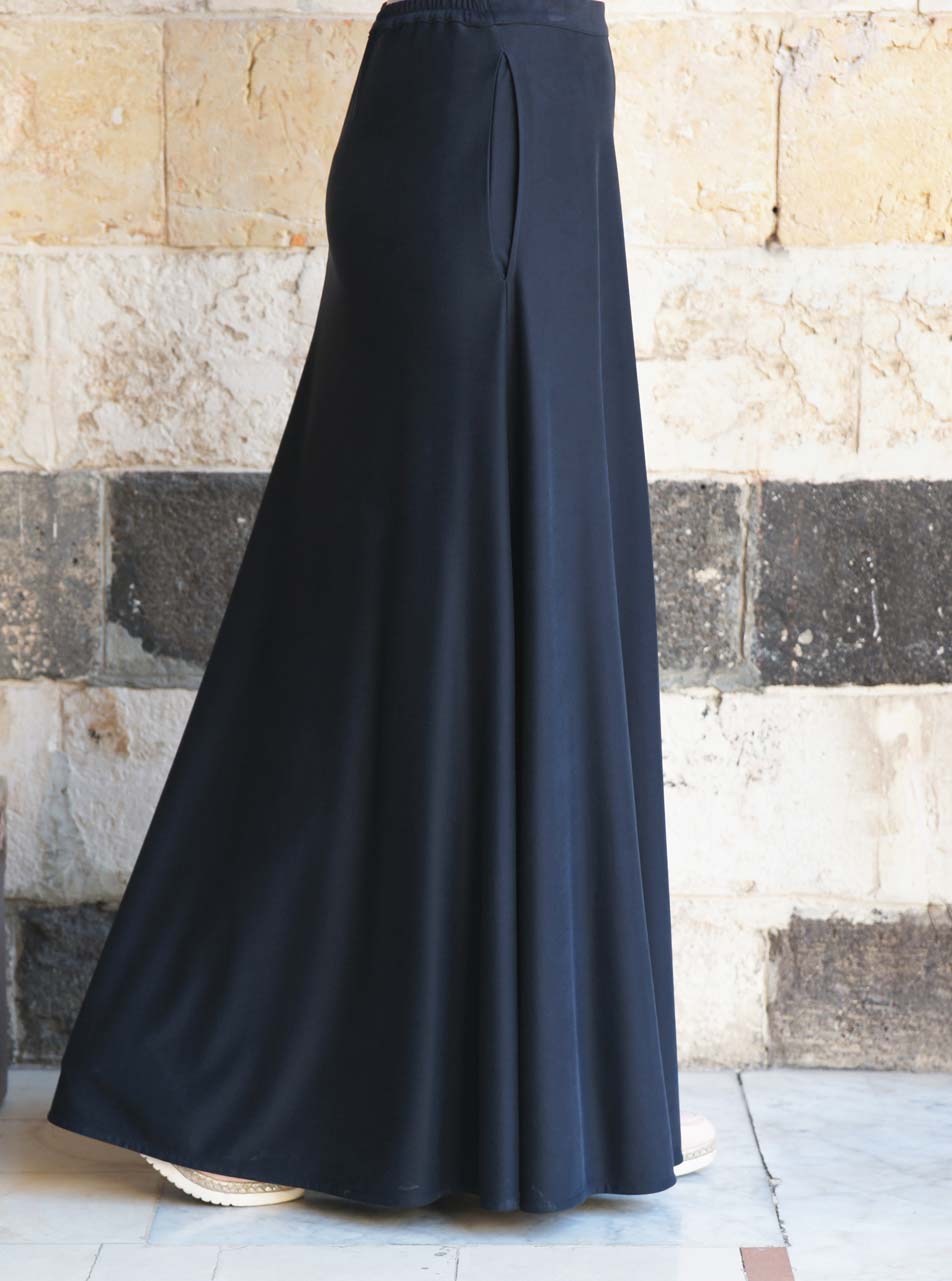 Black knit best sale maxi skirt