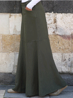 Pouch Pocket Linen Skirt