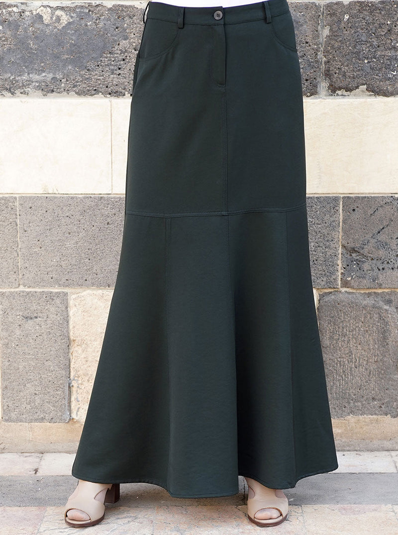 Pouch Pocket Paneled Skirt