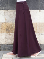 Paneled and Godeted Maxi Skirt